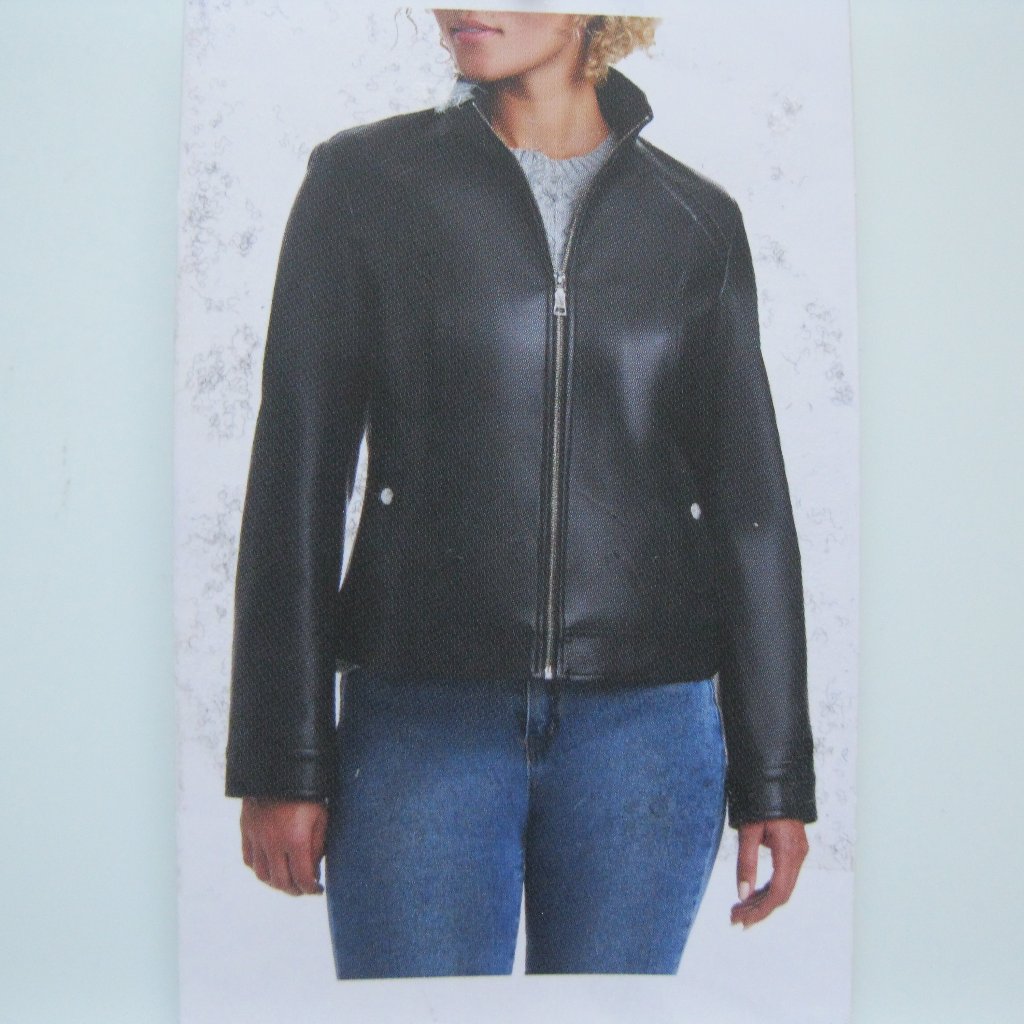 Vince Camuto Ladies' Faux Leather Biker Jacket Black Size S Or M (0490) (0496)